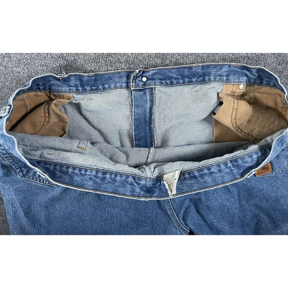 Carhartt Jeans Men's 50 X 32 Blue Denim Relaxed Fit 100% Cotton Grunge Paint - Picture 7 of 11